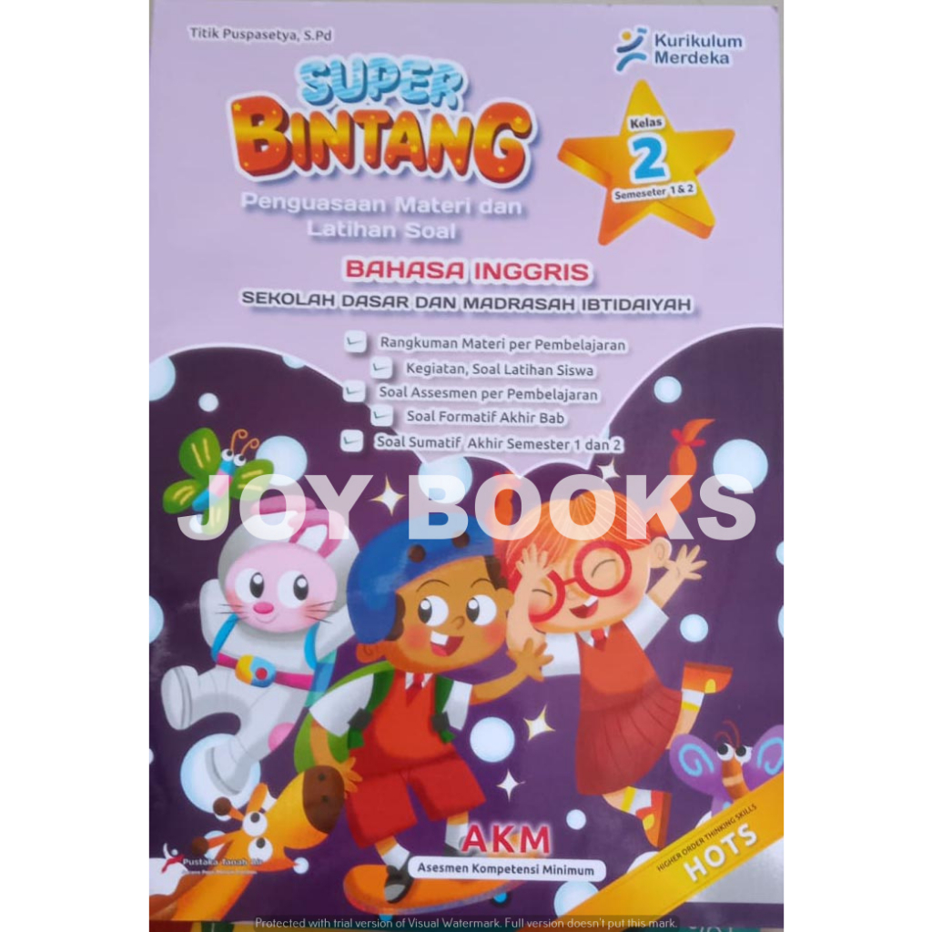 BUKU SD / MI KELAS 2 SUPER BINTANG BAHASA INGGRIS KURIKULUM MERDEKA / BUKU SOAL / BUKU PENDAMPING / 