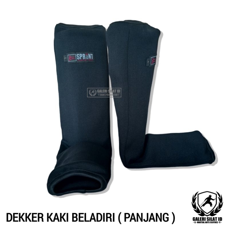 Deker Kaki Beladiri Panjang - Dekker Silat Panjang - Pelindung Kaki Olahraga Beladiri Silat Karate Taekwondo MMA Boxing Wushu Muay Thai ShinPad Shin Guard Sprint Martial Arts