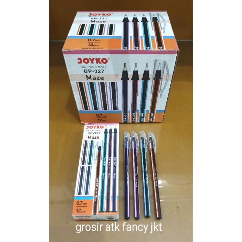 

( 12 buah ) Pulpen Ball Pen Pena Joyko BP-327 BP327 327 Maze 0.7 mm
