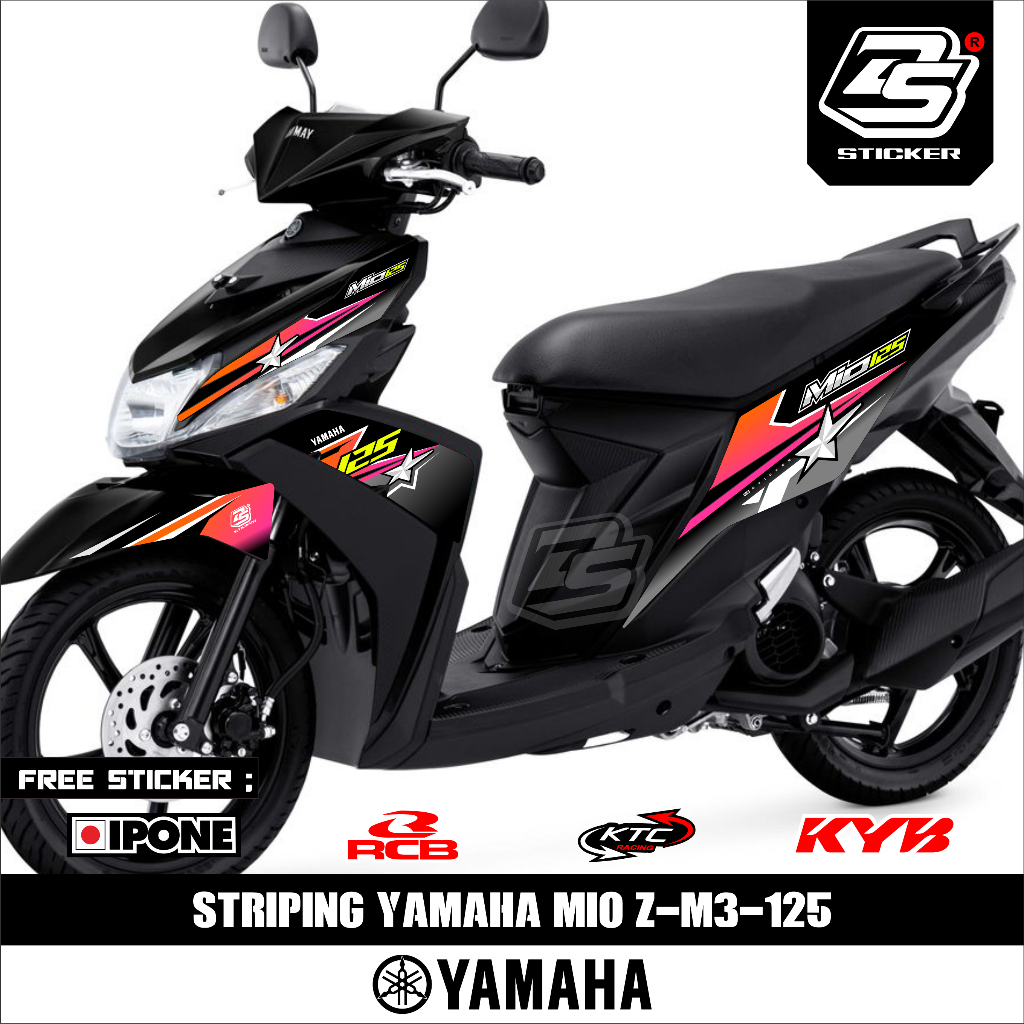 Stiker Mio M3/Z Decal Striping Standar Mio M3/125 Premium Racing / Stiker standar mio 125/M3 DS0010