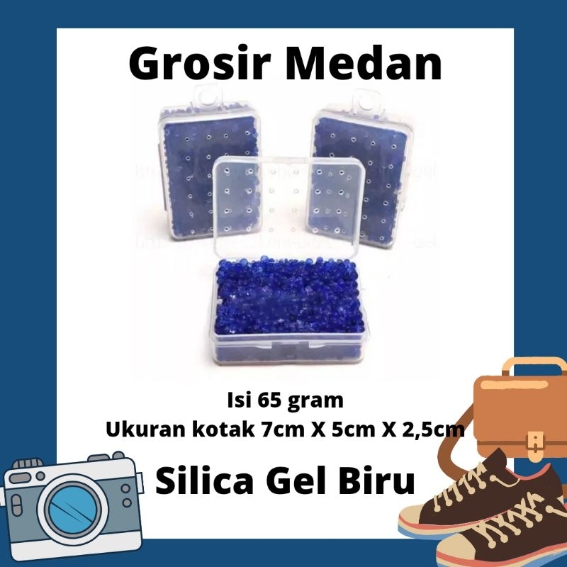 Blue Silica Gel / Silica Gel Biru dengan Kotak Berlubang 65 gram