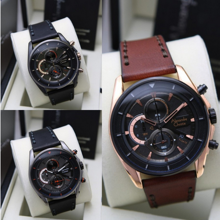 Jam Tangan Pria Original Alexandre Christie AC-6662/6662/ac6662/AC6662/Ac6662 LEATHER