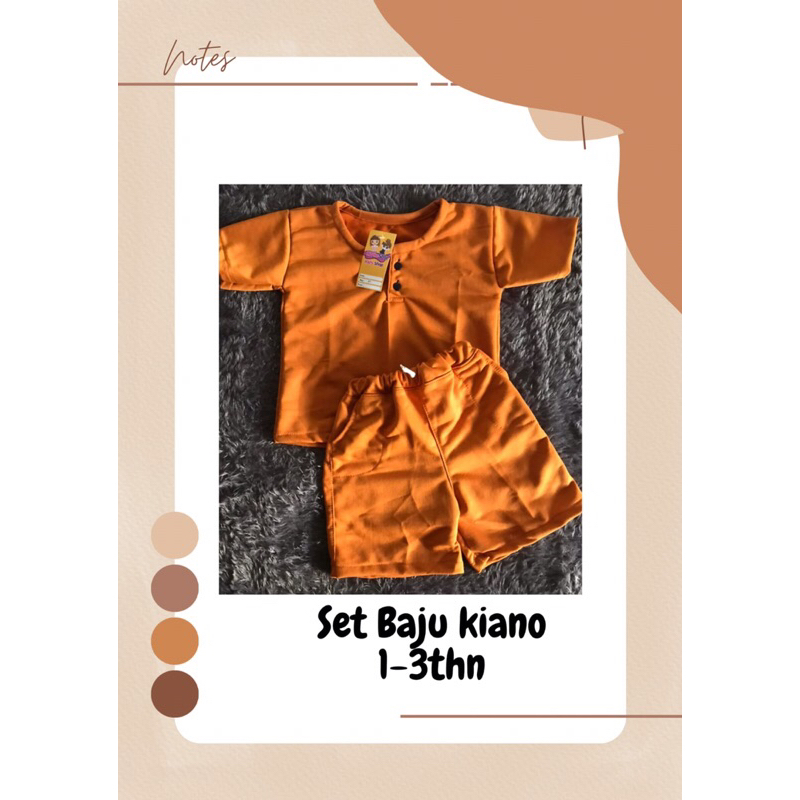 set baju kiano anak 1-3thn