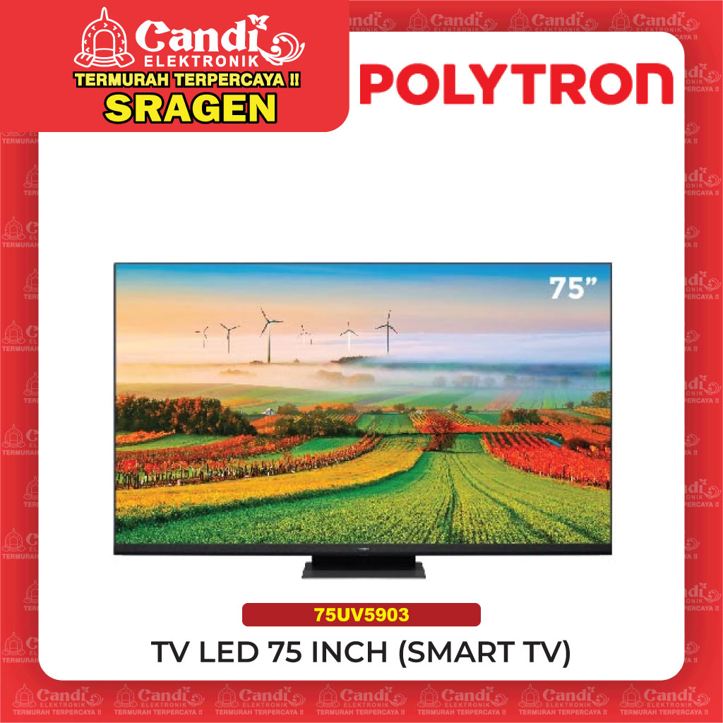 POLYTRON Smart TV 75 inch Mini Led Quantum UHD 4K - 75UV5903
