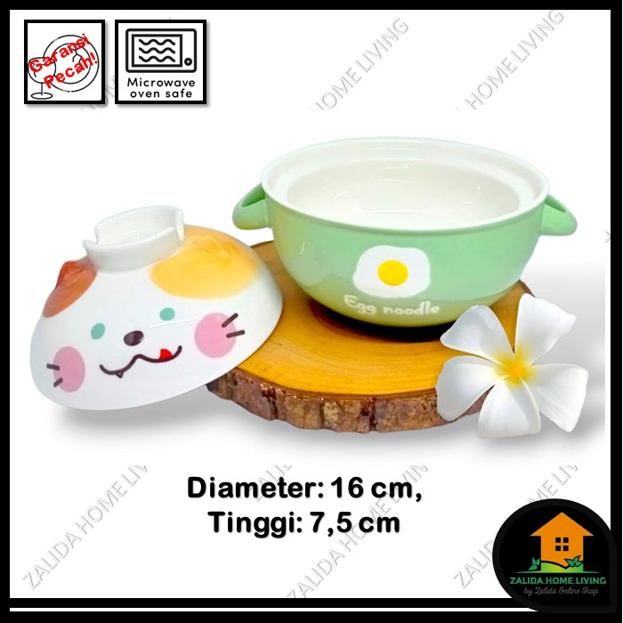 Mangkok Keramik Casseroll Keramik Mangkok Keramik dengan Tutup Desain Cat