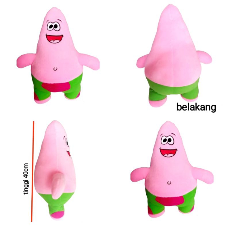 Boneka patrick squidward size L tinggi 40cm