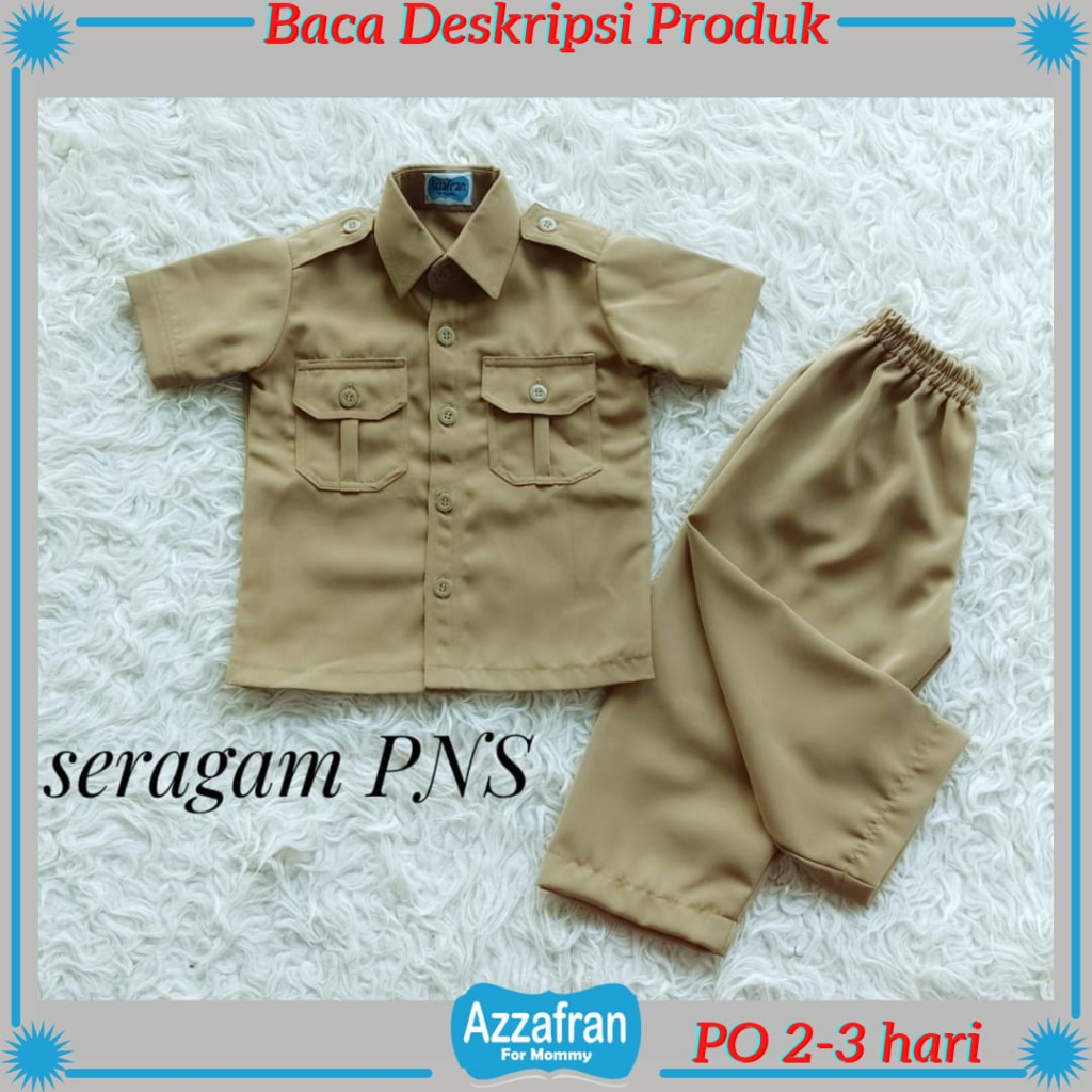 Carnaval Series | Seragam PNS | Kostum Karnaval Anak Perempuan | Baju Guru | Azzafran for Mommy