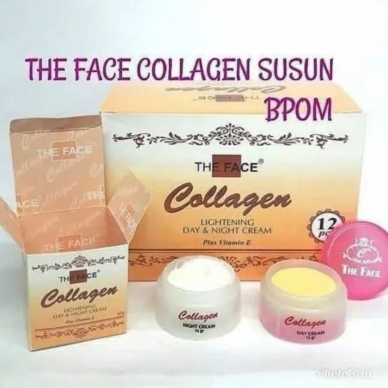 ZUNEASHOP - CREAM SIANG & MALAM COLLAGEN BPOM