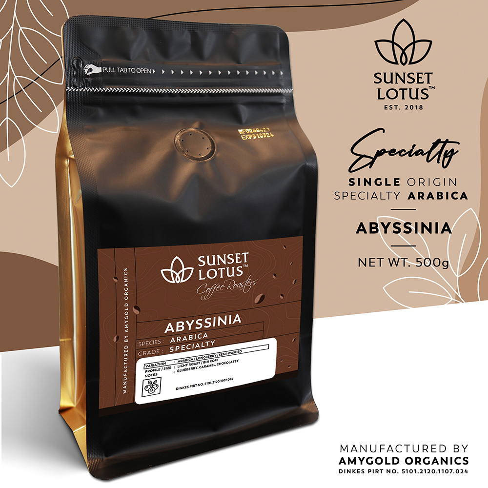 Sunset Lotus Kopi Arabika Abyssinia Longberry 500g / Specialty Arabica Coffee