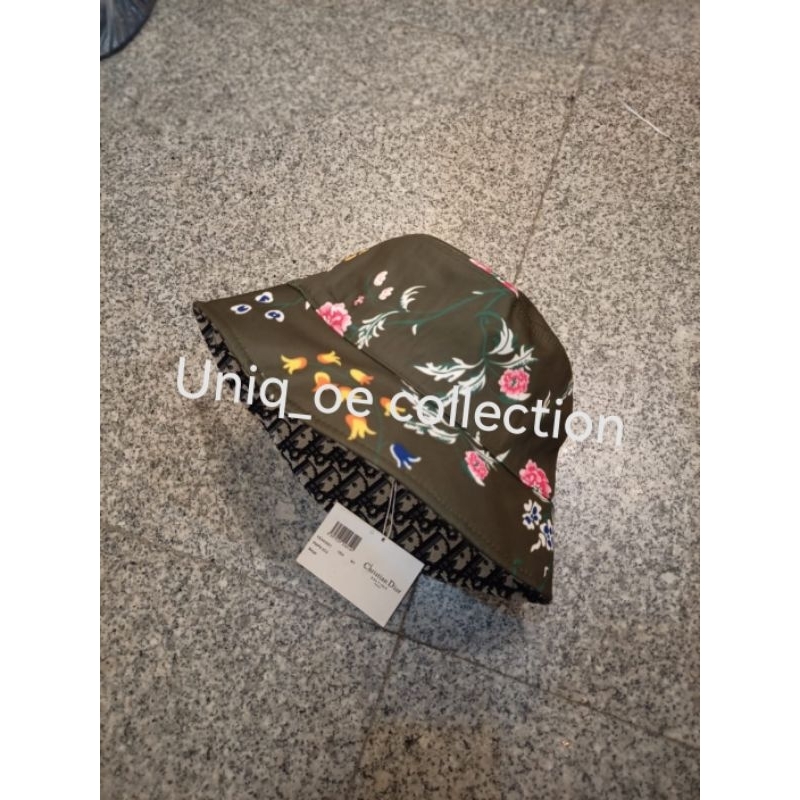 topi bucket CDOR flower dark bolak balik PREMIUM