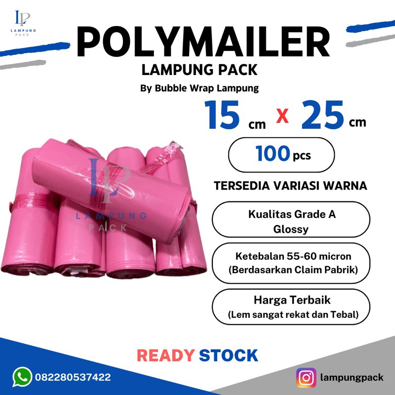 

Polymailer Plastik Packing Lem Bandar Lampung 15x25