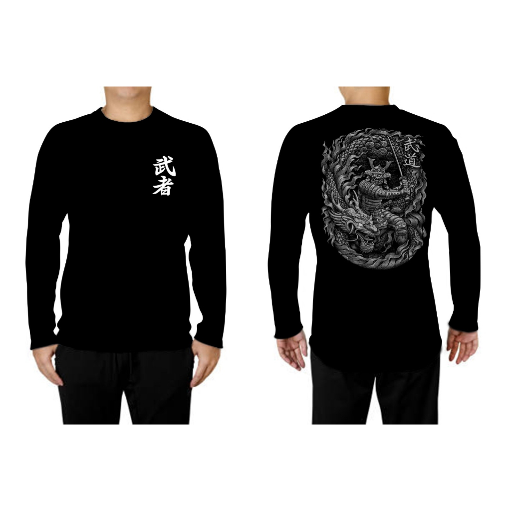 KAOS LENGAN PANJANG PANJANG DB LOGO NAGA+NAGA KAOS PANJANG GAMBAR DEPAN BELAKANG TERBARU