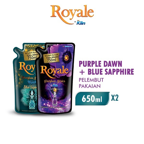 Royale Pelembut Pakaian Purple Dawn 650ml + Blue Sapphire 650ml