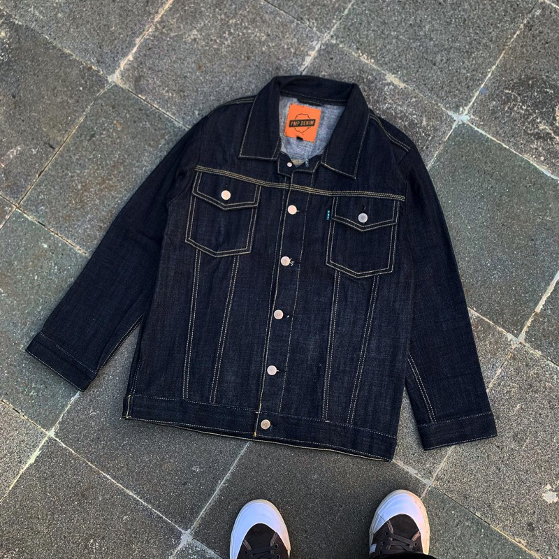 Pot Meets Pop ( PMP ) Type II Indigo Trucker Denim