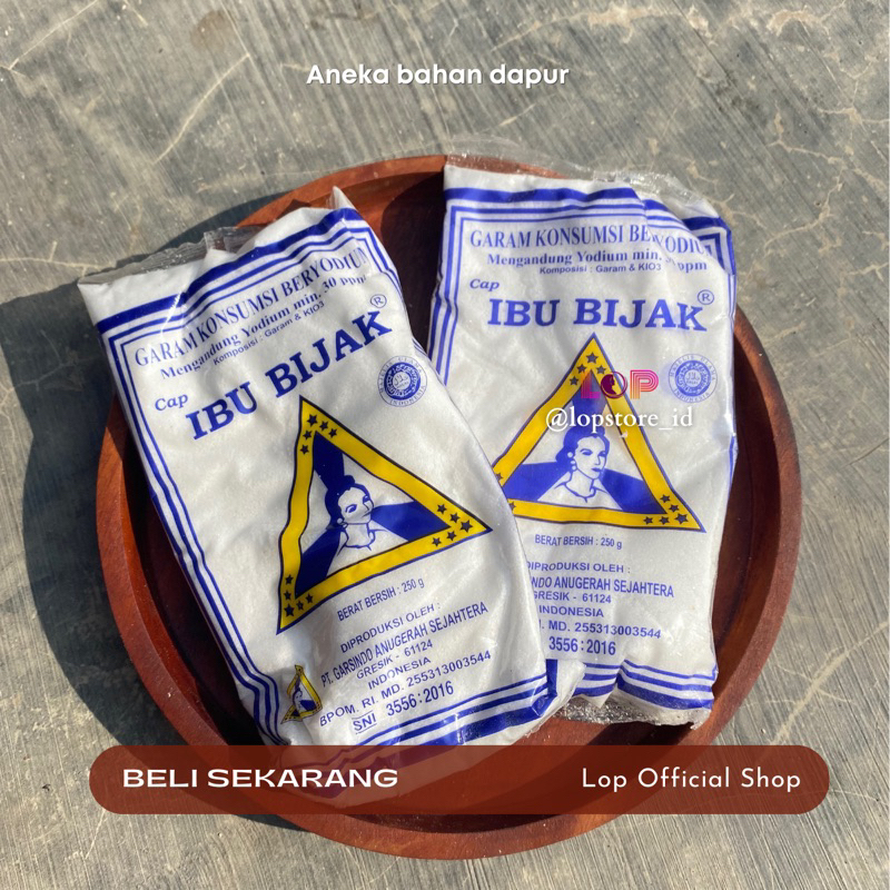

Garam 250gram Cap Ibu Bijak