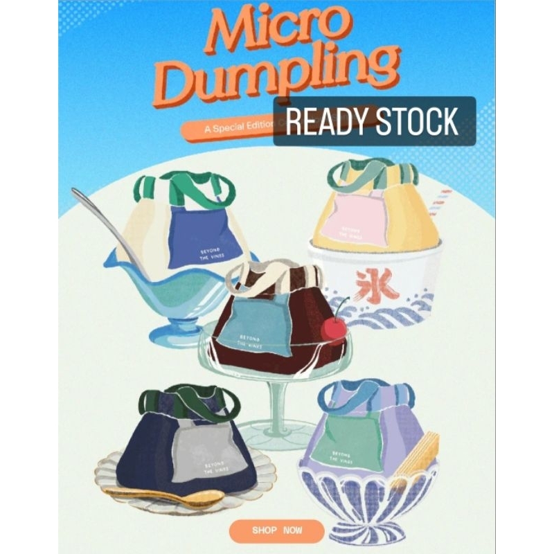 READY STOCK M, XS dan Micro Beyond The Vines (BTV) Dumpling Bag