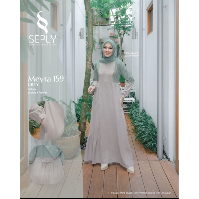 Gamis Meyra 159 Grey by Seply