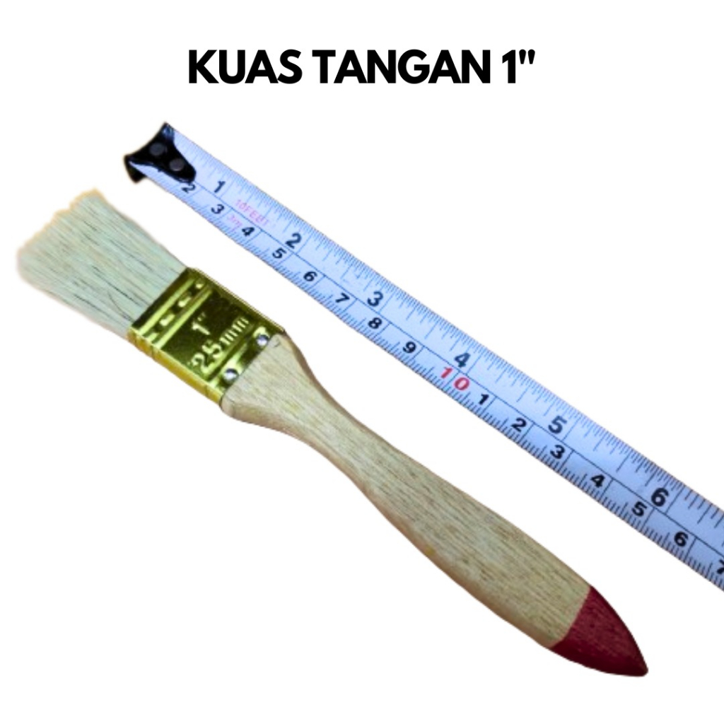 Khrsma JKT - Fawi Kuas cat 1 inch kayu tembok besi tipe 633 murah bulu putih 1" KLP