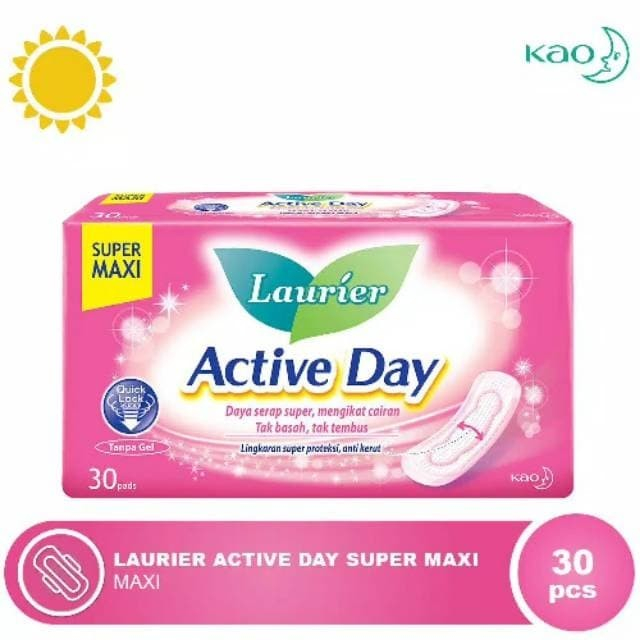 Laurier active day  maxi wing pink 30pads