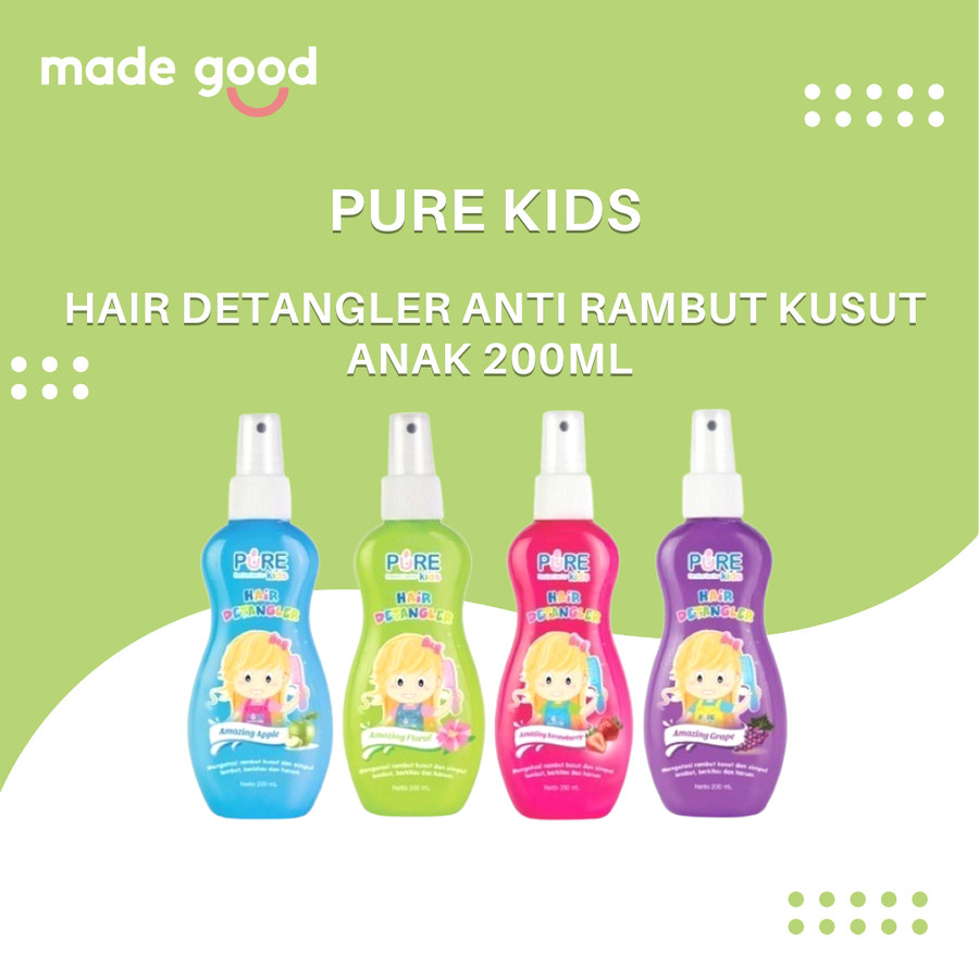Pure Kids / Purebaby Hair Detangler Anti Rambut Kusut Anak - 200ml Floral