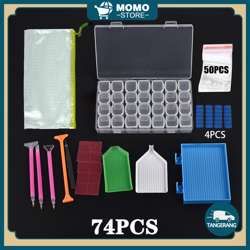 74PCS Alat Diamondpainting 5D Mosaic Painting Diamond Painting Kit Tools DIY