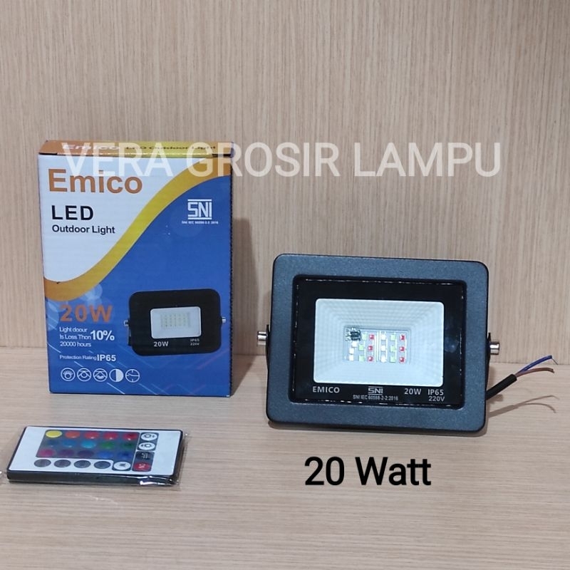 Lampu sorot led RGB 20W Ac 220V / Lampu sorot led 20W RGB Ac 220V