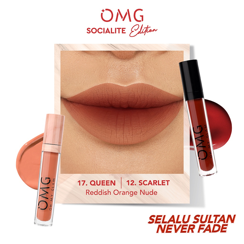 Paket Ombre Lips OMG | Lipcream OMG Ombre Coffee Edition| Lipcream OMG | Ombre OMG Lip Cream | Ombre Lips-Ombre 17 + 12