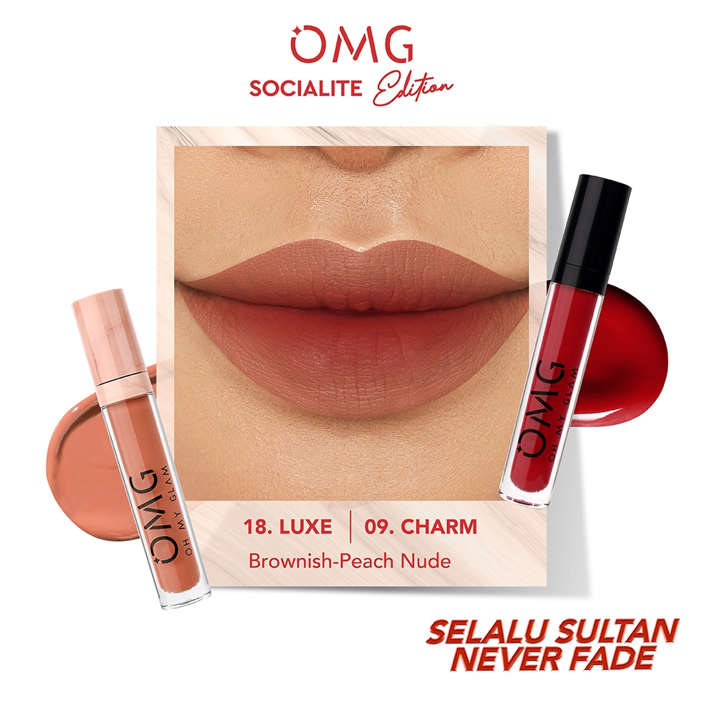 Paket Ombre Lips OMG | Lipcream OMG Ombre Coffee Edition| Lipcream OMG | Ombre OMG Lip Cream | Ombre Lips-Ombre 18 + 09