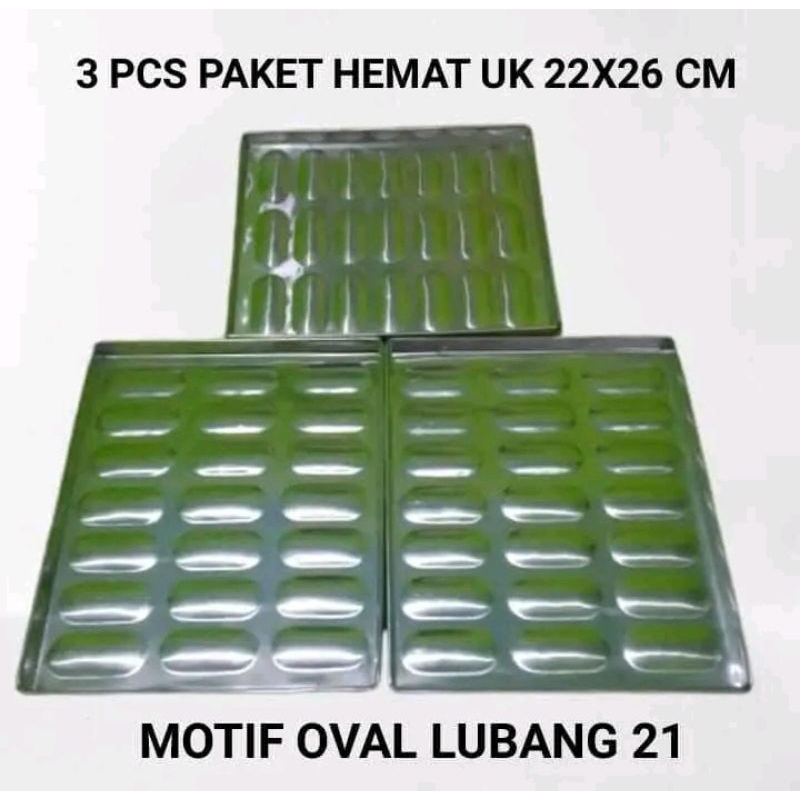 Loyang Lidah Kucing, Cetakan Lidah kucing, 3pcs Alumunium anti lengket