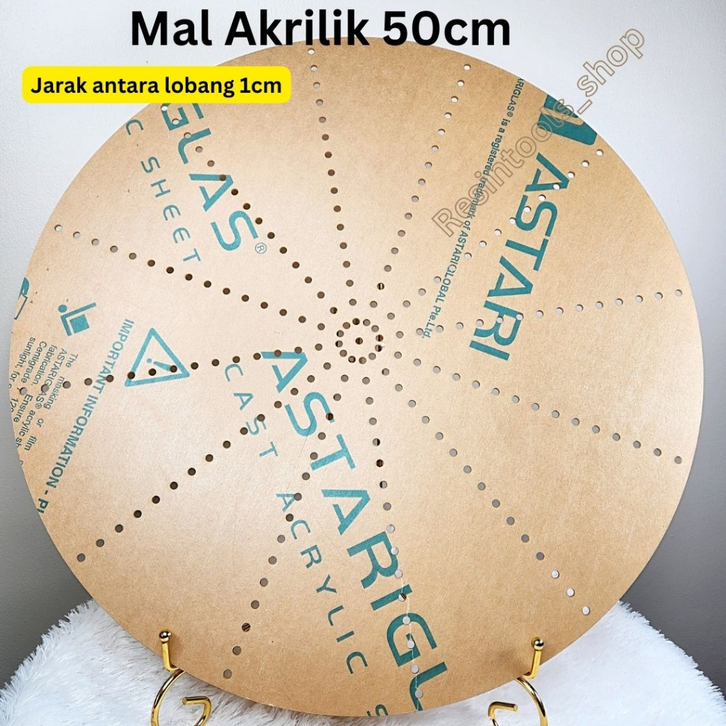 Mal Jam Akrilik / alat pengukur letak jarum dan angka jam dinding 50cm