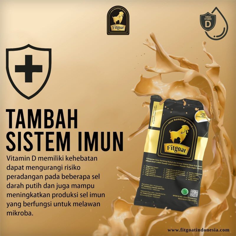 

Susu Kambing Etawa Fitgoat tambah sistem imun