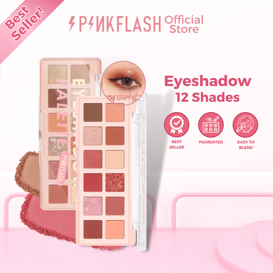 PINKFLASH EYESHADOW PALETTE 12 SHADES