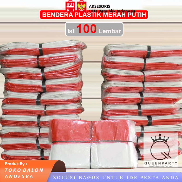 bendera merah putih plastik / bendera plastik / bendera merah putih / bendera agustusan / bendera me
