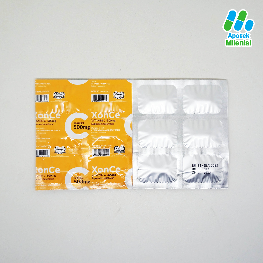 Xonce Vitamin C 500 MG Strip Isi 6 Kaplet