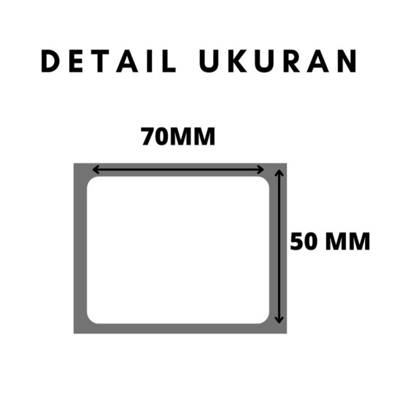 

Stiker Label Barcode Thermal 70x50mm / 70x50 mm / 70 x 50 mm / 7x5 CM - Isi 1000 pcs