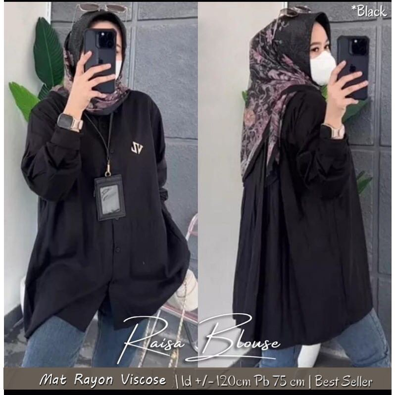 New Raisa Blouse Wanita Matt Rayon Viscose Bahan Adem Dan Nyaman Saat Dipakai Beraktivitas Terbaru KF