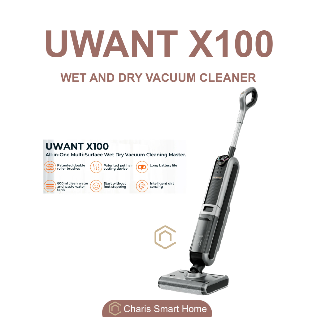 Uwant X100 Cordless Wet Dry Vacuum Cleaner Penyedot debu