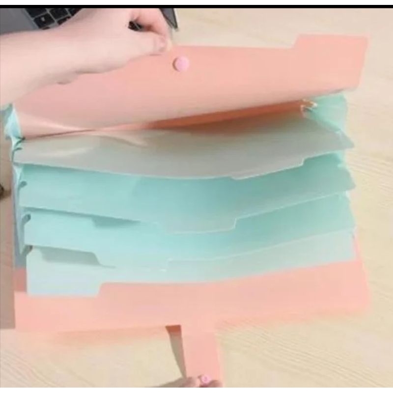 

KAN Tas File A4 5 Sekat Indeks Bahan Anti Air Desain Gambar Smile