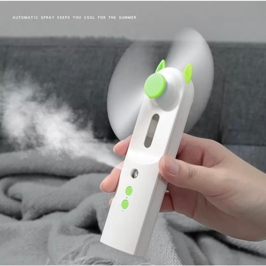 Nano Spray Generasi 2 Kipas Angin / Free Kabel USB Rechargeable / NANO MIST SPRAY / READY STOCK 