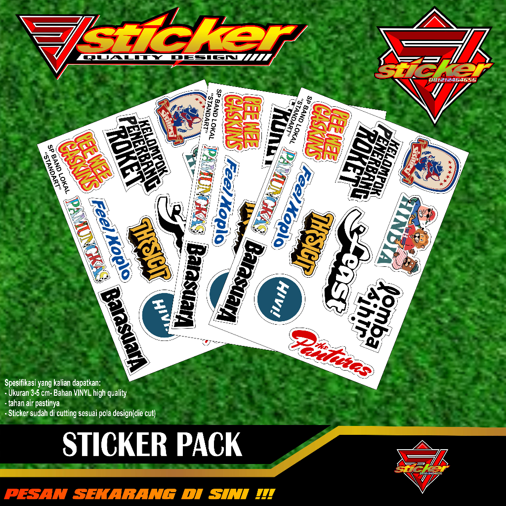 

Sticker local band astetic I sticker cocok di tempel di kaca,hp,laptop,helm,dll