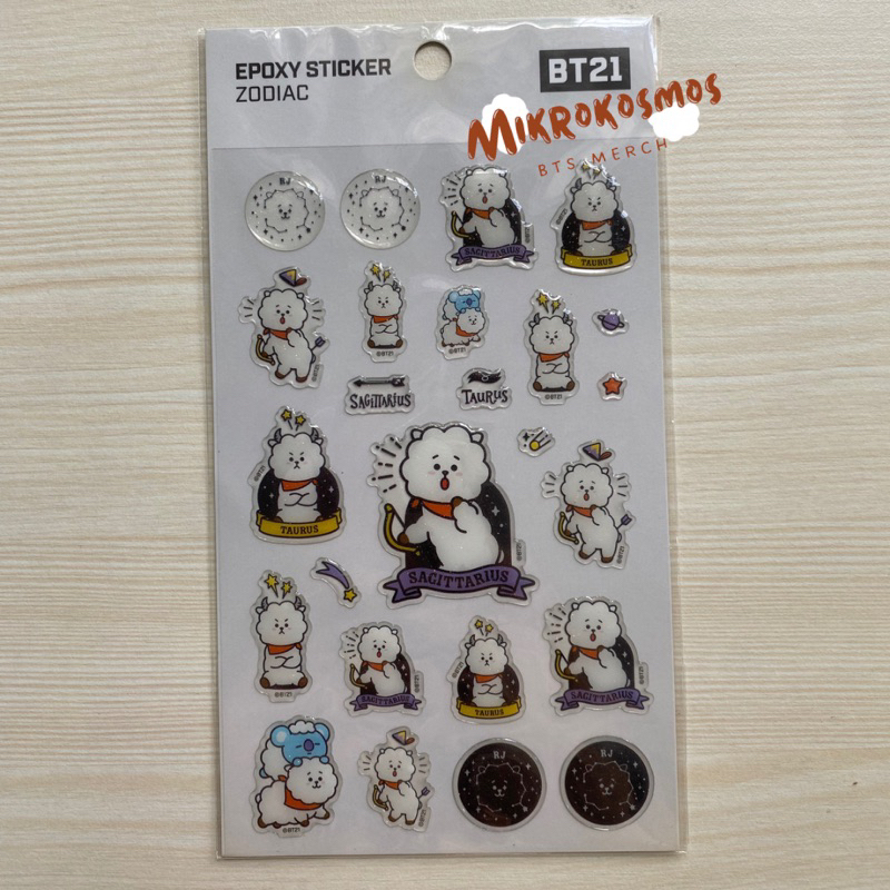 BT21 RJ STICKER SET - zodiac edition (official & sealed)