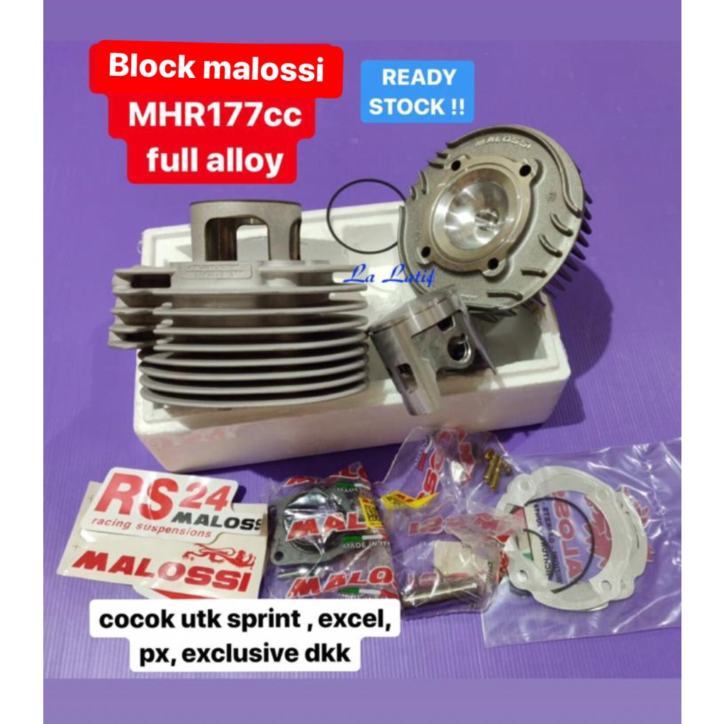 Blok Set Malossi MHR 177cc utk sprint , px dkk