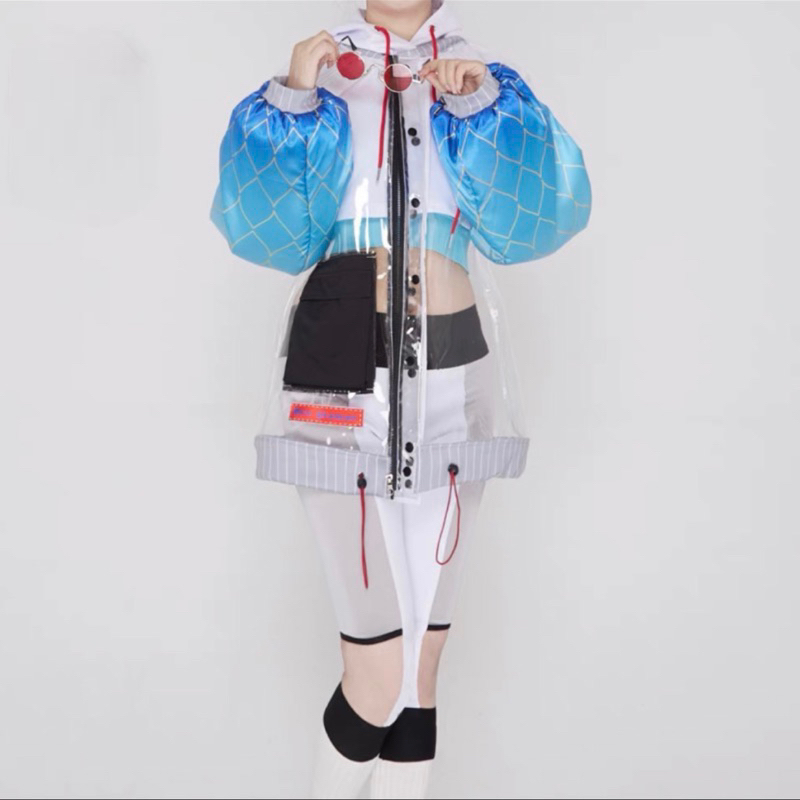 【Lolicos】Ready Hololive Vtuber Kobo Kanaeru Rain Shaman Cosplay Costume Wig