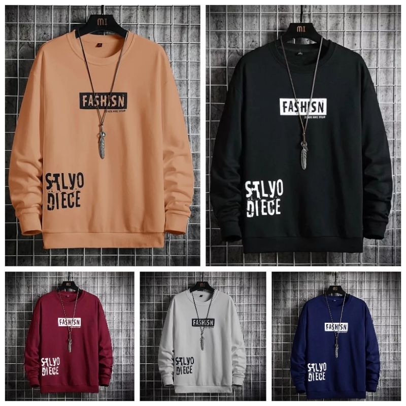 BAJU ATASAN SWEATER PRIA DEWASA MOTIF FASHISN XXL