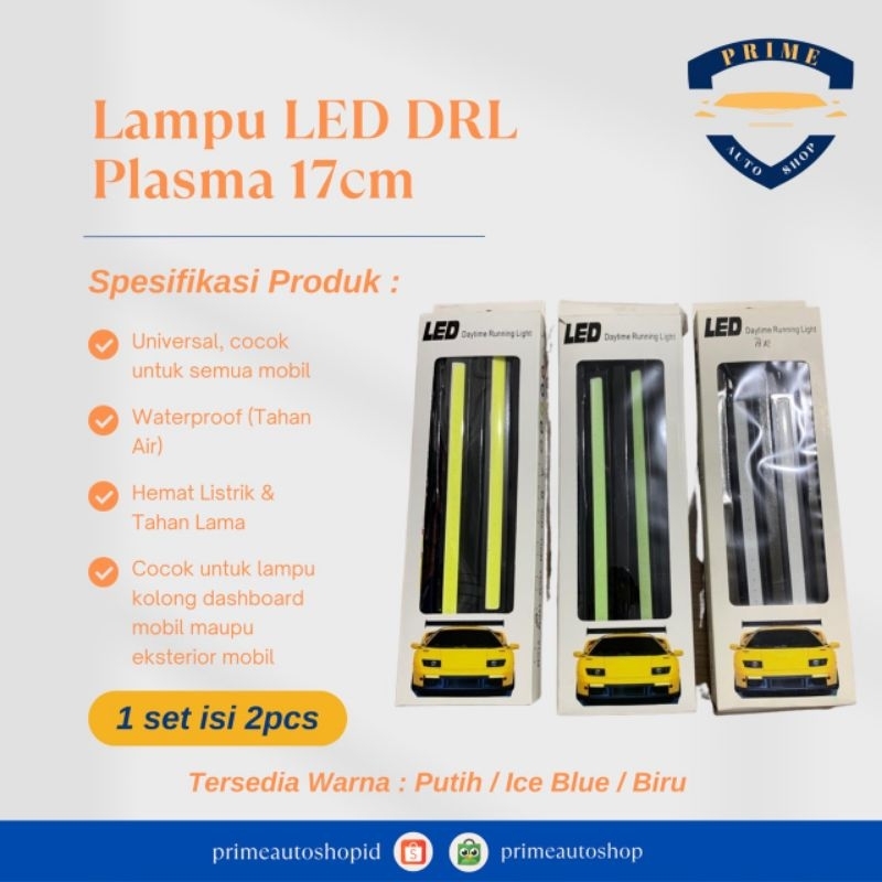 LED DRL Plasma 17cm / Lampu LED DRL Mobil Motor / Lampu Kolong Mobil Plasma