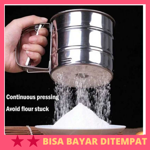Saringan Pengayak Icing Gula Tepung Flour Shaker / Alat Saringan Ayakan Tirisan Tepung Kue Minyak Pa
