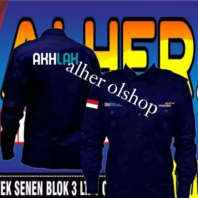 big size Kemeja Bank mandiri baju Bank mandiri seragam bank mandiri Pdh Bank mandiri baju kerja bank