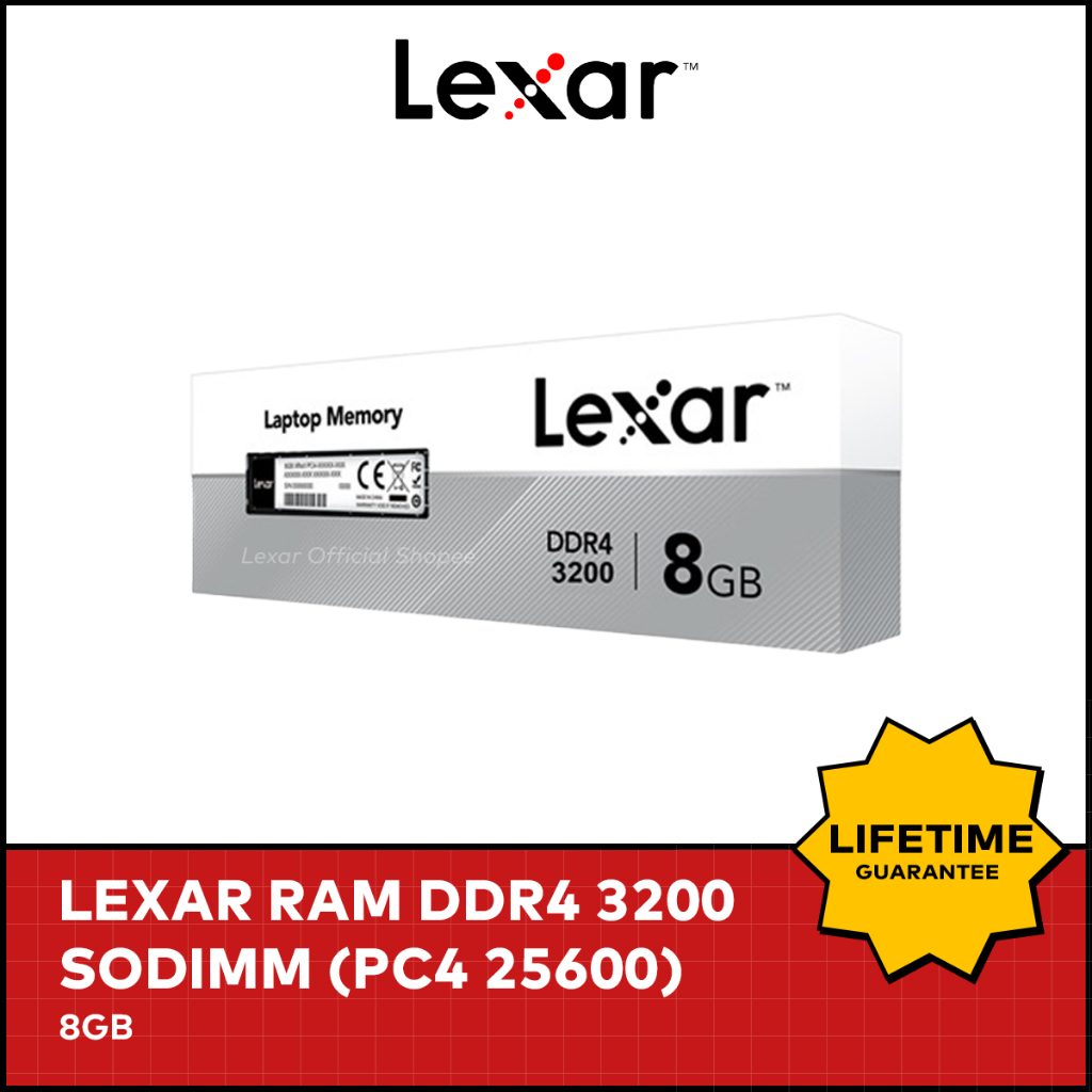 Lexar RAM Laptop SODIMM DDR4 3200 (PC4 25600) -  8GB