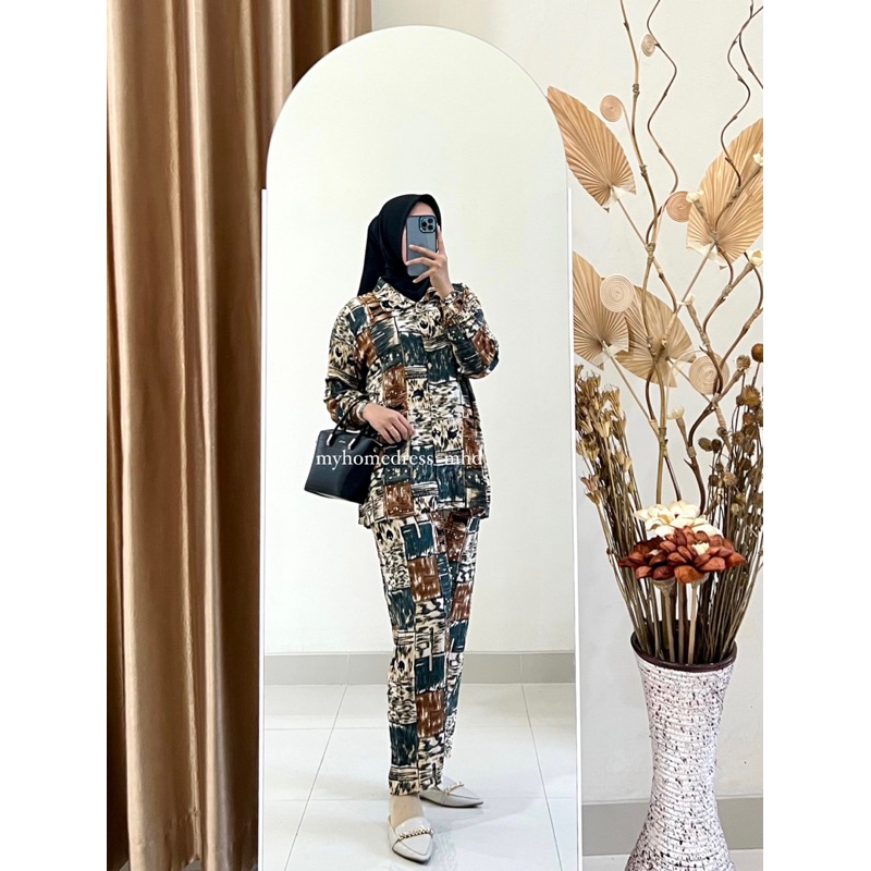 Daily Acardia Army One Set - Baju Setelan wanita - Setelan Baju tidur - Baju Tidur Nyaman - Baju Har