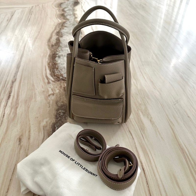 Preloved Little Bunny Bag New Journey Genuine Leather in Etoupe | Original Tas Thailand Viral | Tas 